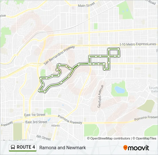 ROUTE 4 Bus Line Map