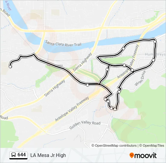 644 Bus Line Map