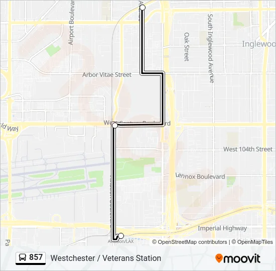 857 Bus Line Map