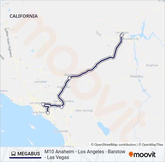 MEGABUS Bus Line Map