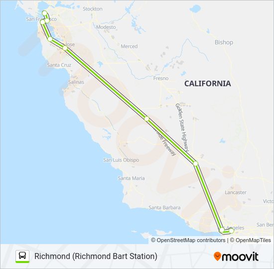 FLIXBUS N2002 Bus Line Map