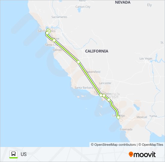 FLIXBUS N2003 bus Line Map