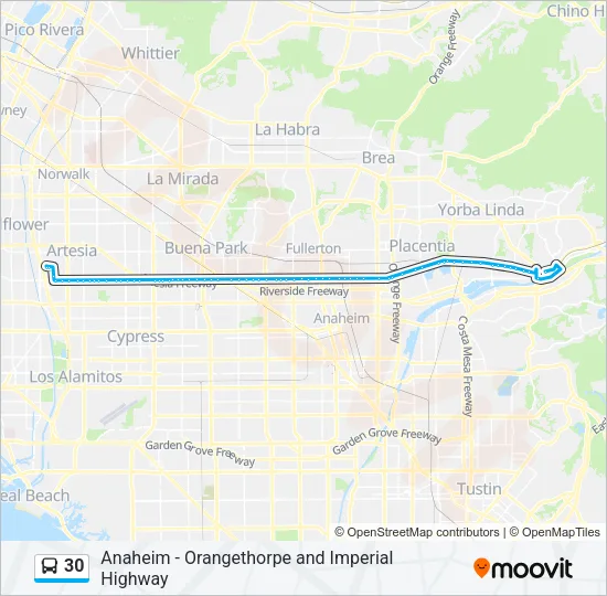 30 Bus Line Map