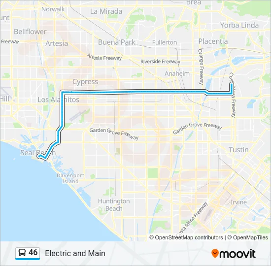 46 Bus Line Map