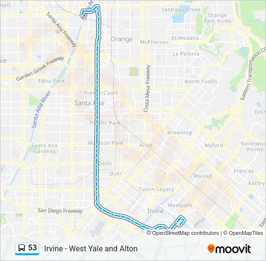 53 Bus Line Map