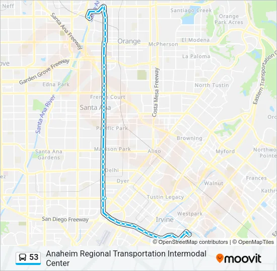 53 Bus Line Map