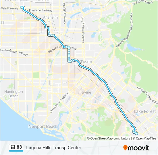 83 Bus Line Map