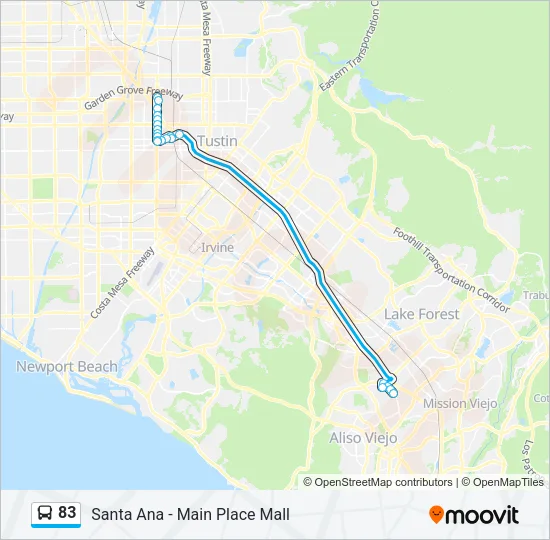 83 Bus Line Map