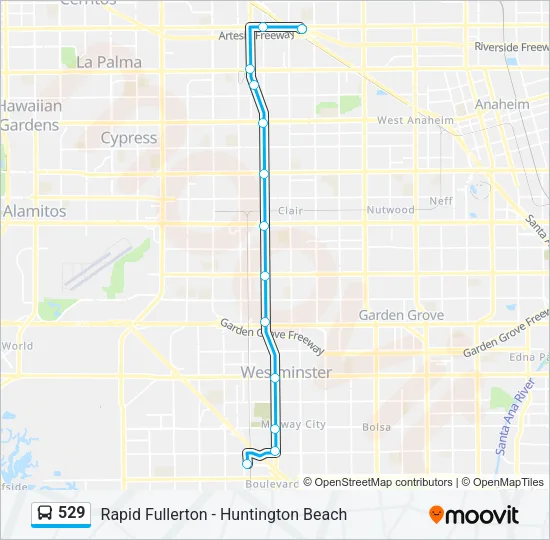 529 Bus Line Map