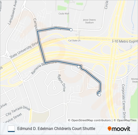 EDMUND D. EDELMAN CHILDREN’S COURT SHUTTLE bus Line Map