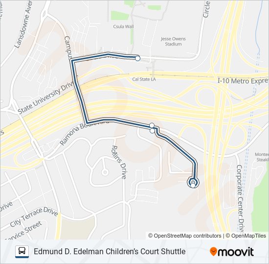 Cal State La Map Pdf Edmund D Edelman Childrens Court Shuttle Route: Schedules, Stops & Maps - Cal  State La Station & Circle Dr (Updated)