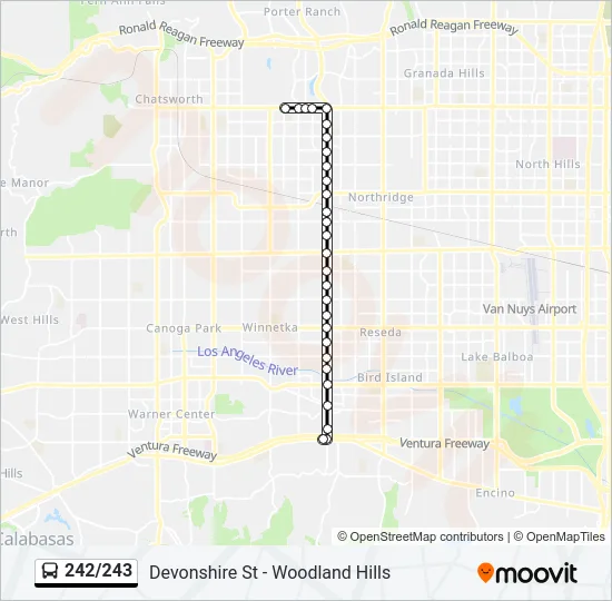 242/243 Bus Line Map