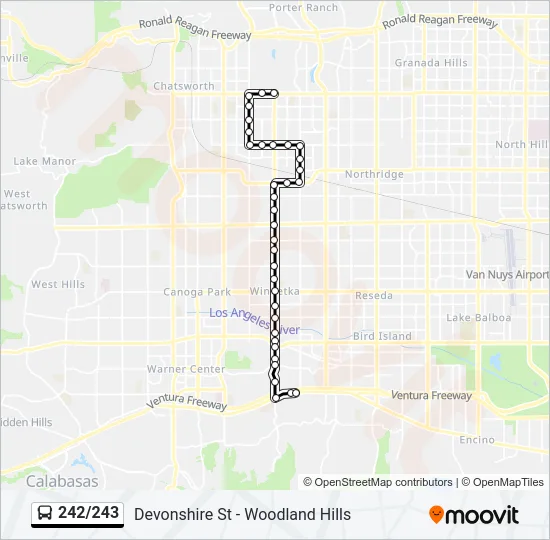 242/243 Bus Line Map