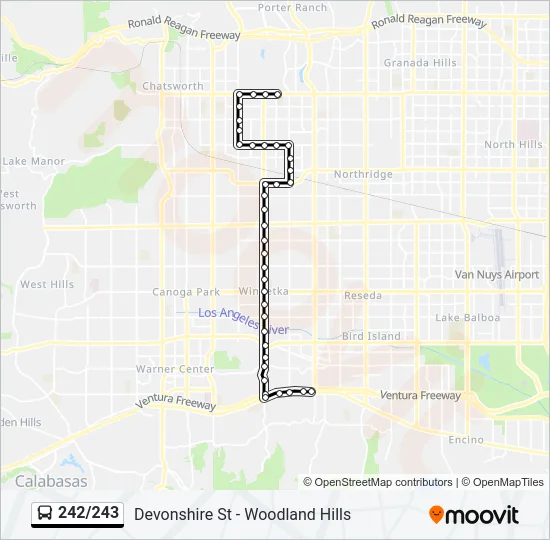 242/243 Bus Line Map