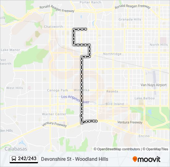 242/243 bus Line Map