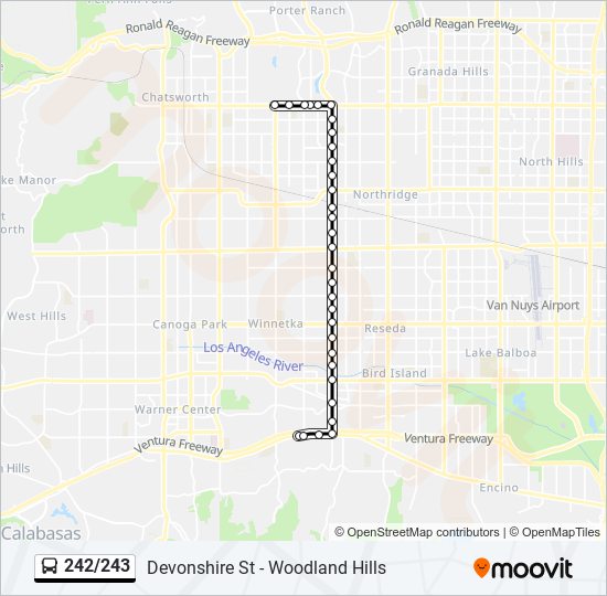 242/243 bus Line Map