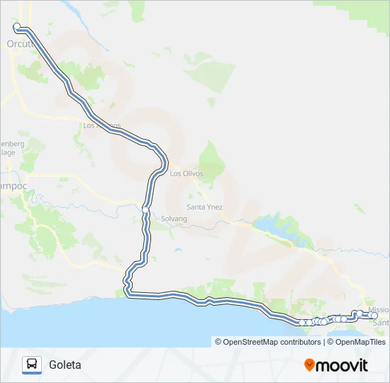 SANTA MARIA / BUELLTON - GOLETA Bus Line Map