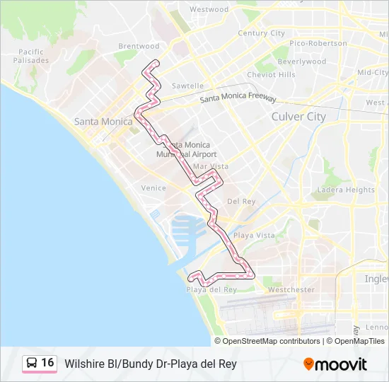 16 Bus Line Map