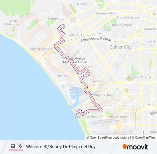 16 Bus Line Map