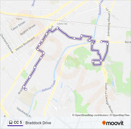 CC 5 Bus Line Map