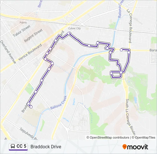 CC 5 Bus Line Map