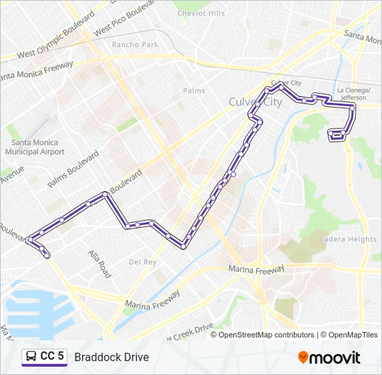 CC 5 Bus Line Map