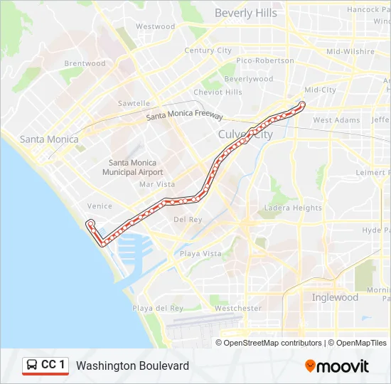 CC 1 Bus Line Map