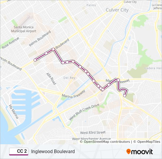 Mapa de CC 2 de autobús