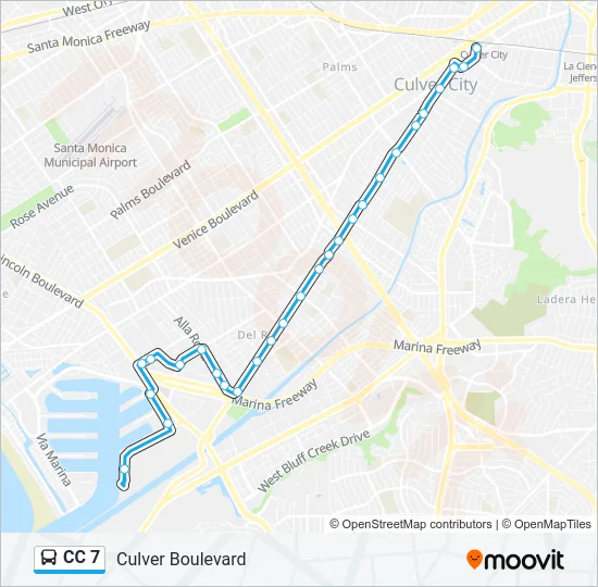 CC 7 Bus Line Map