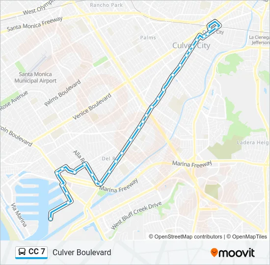 CC 7 Bus Line Map
