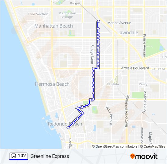 102 Bus Line Map