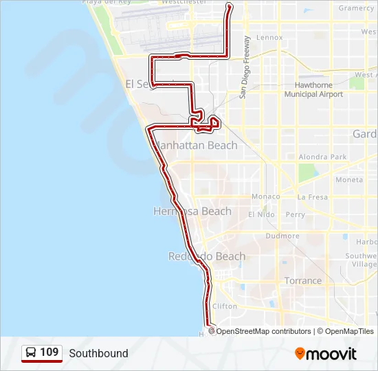 109 Bus Line Map