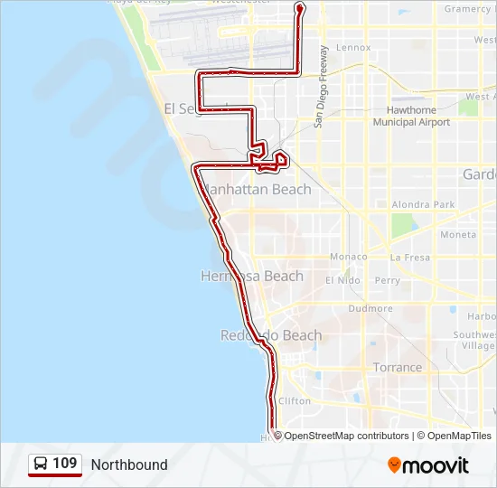 109 Bus Line Map