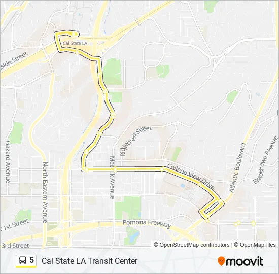 5 Bus Line Map