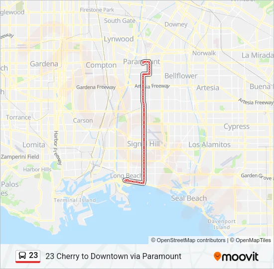 23 Bus Line Map