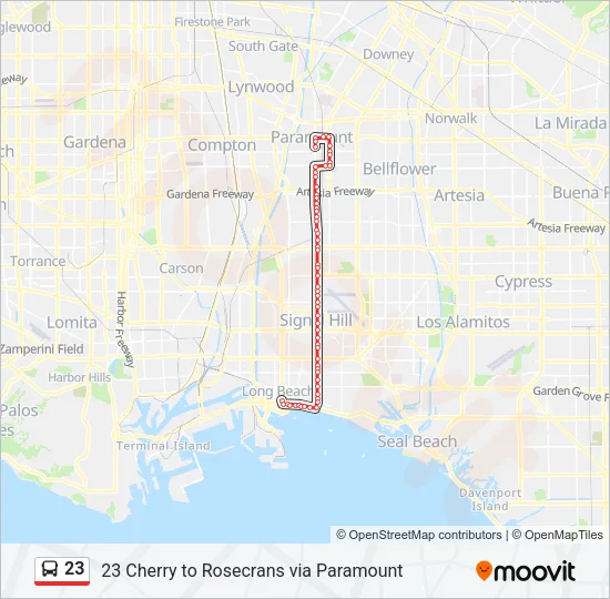 23 Bus Line Map