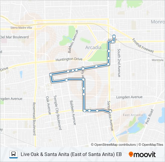 Mapa de BLUE ROUTE de autobús