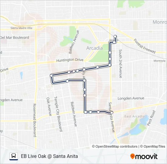BLUE ROUTE Bus Line Map