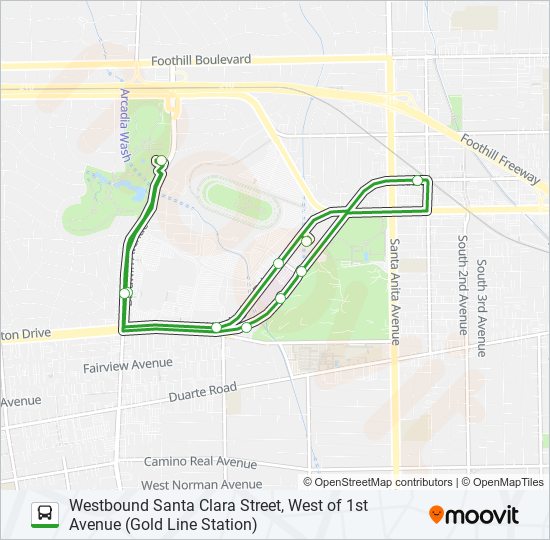GREEN ROUTE bus Line Map