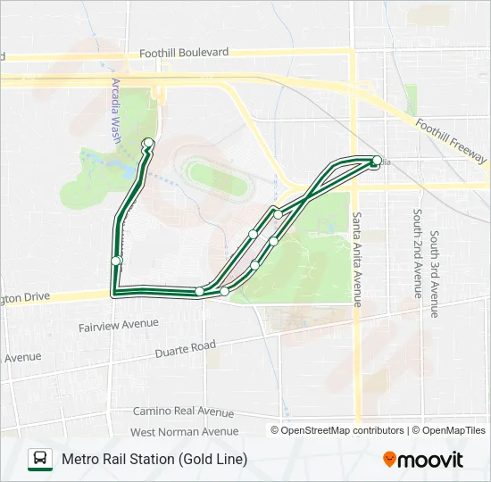 GREEN ROUTE Bus Line Map