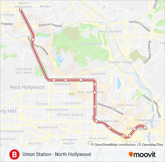 B LINE Subway Line Map