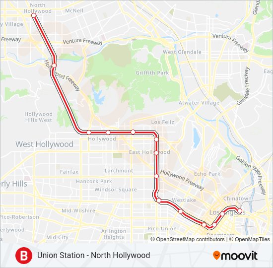 B LINE Subway Line Map