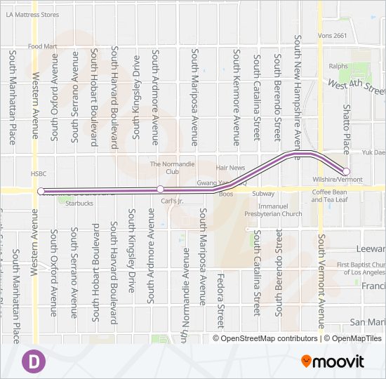 D LINE Subway Line Map