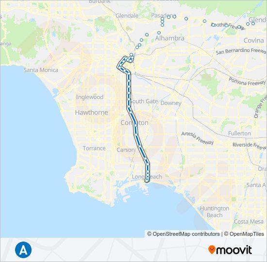 A LINE Light Rail Line Map