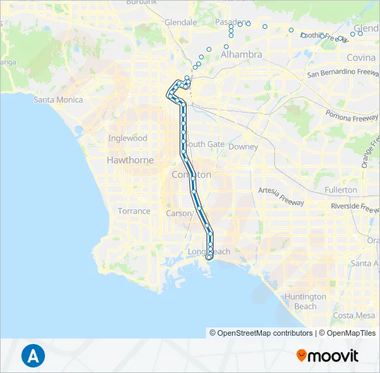 A LINE Light Rail Line Map