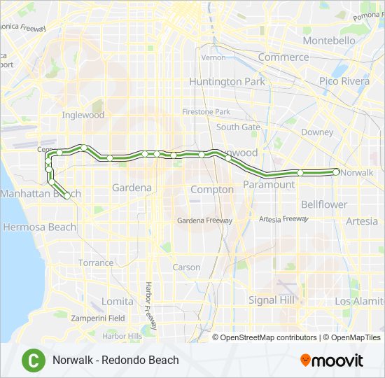 C LINE light rail Line Map