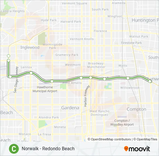 C LINE Light Rail Line Map