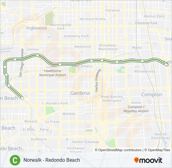 C LINE light rail Line Map