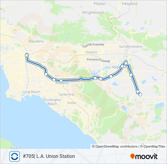91-PERRIS VALLEY LINE Train Line Map