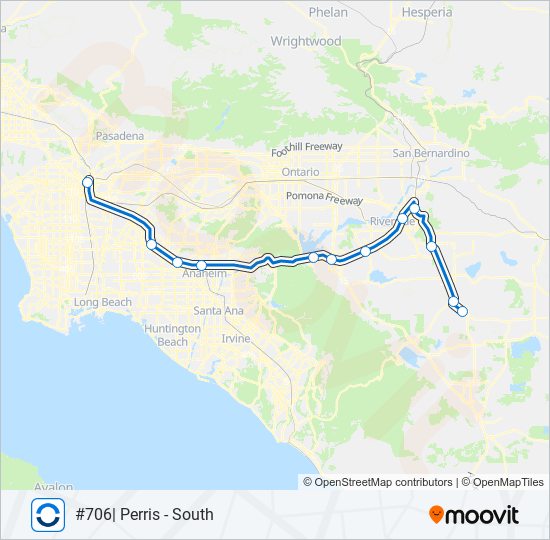 91-PERRIS VALLEY LINE Train Line Map